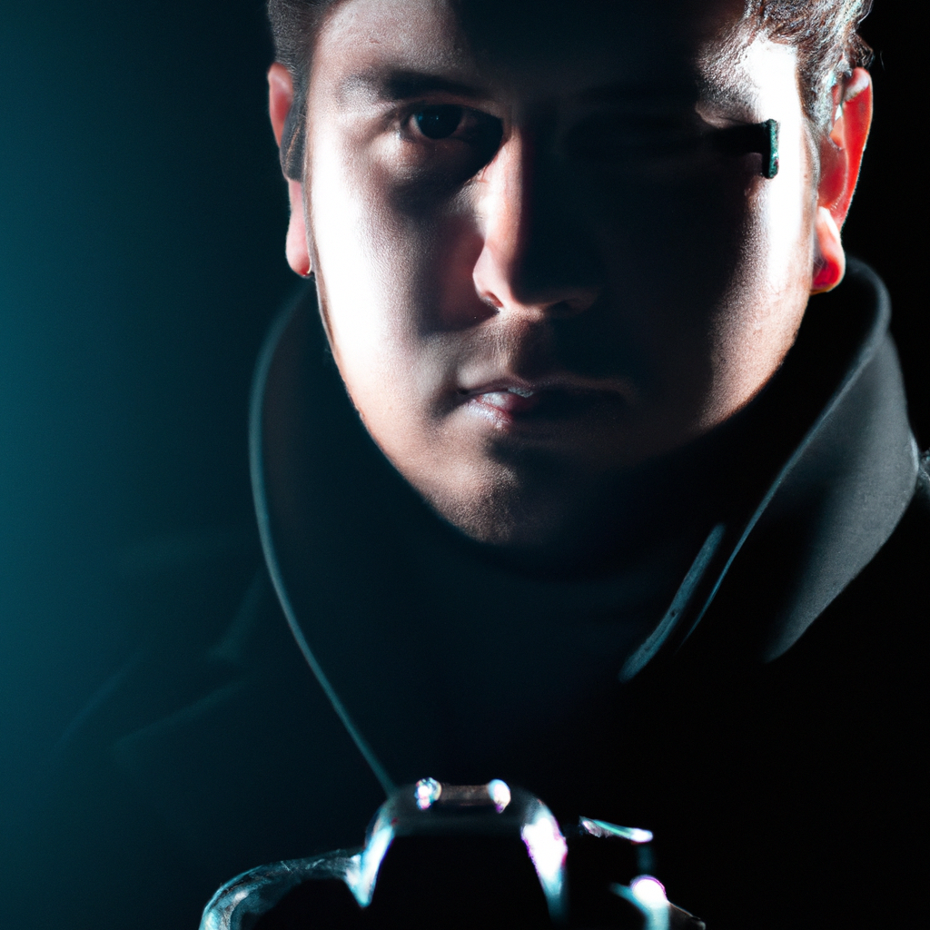 Retrato de A. Rivas, dirección de fotografía, luz suave en estudio